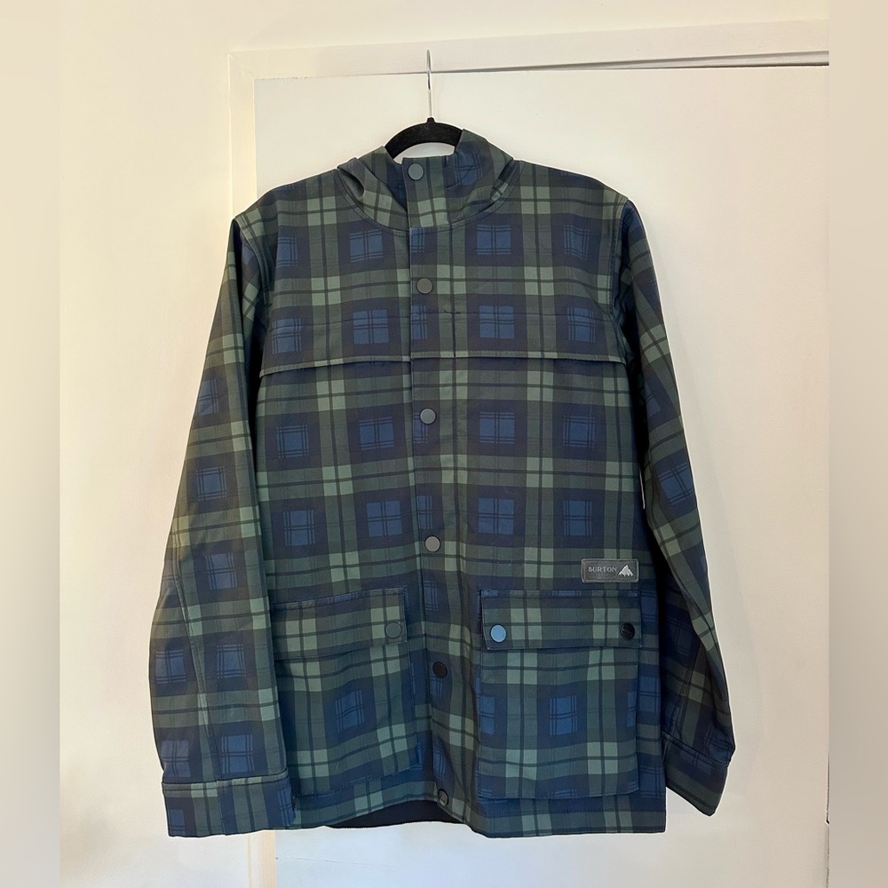 Burton snowboards plaid jacket medium